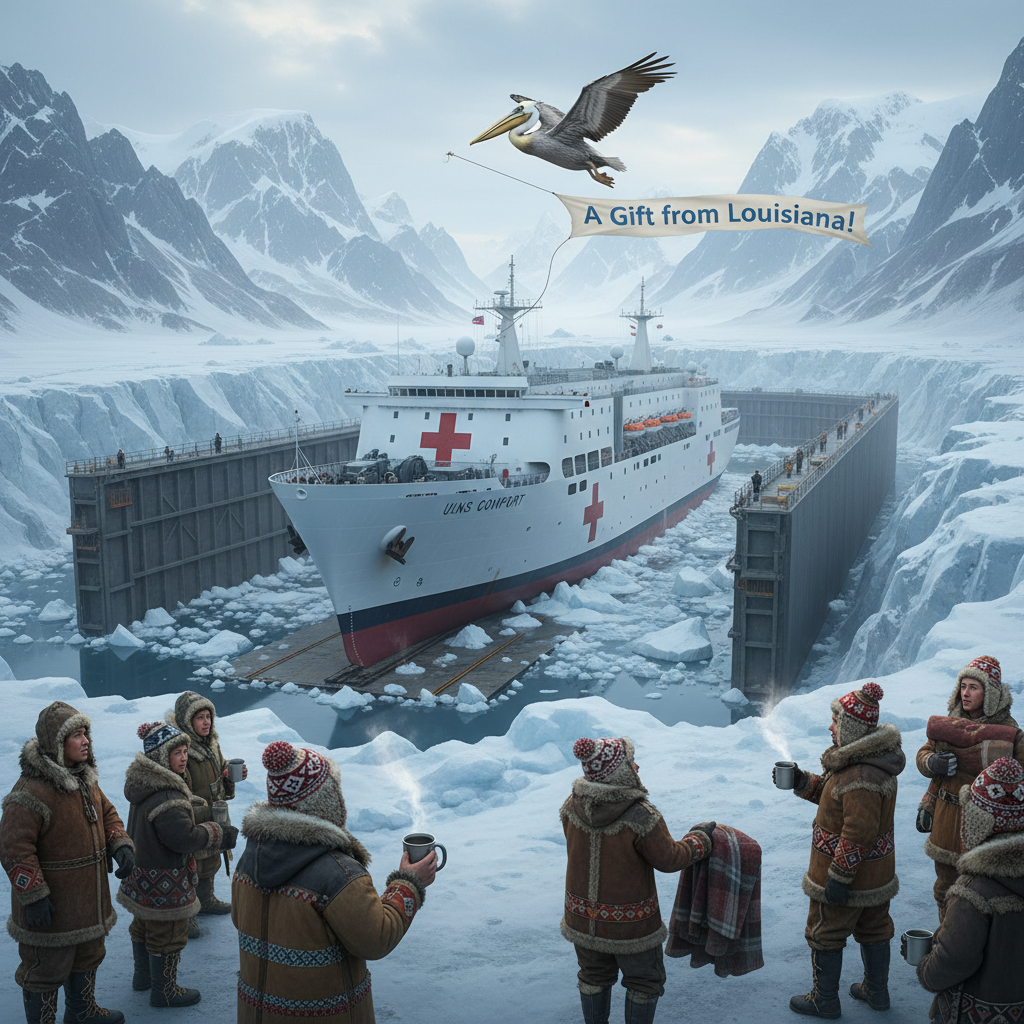 A Phantom Menace: Trump Offers Non-Existent Hospital Ship to Greenland, a Country Doing Just Fine
