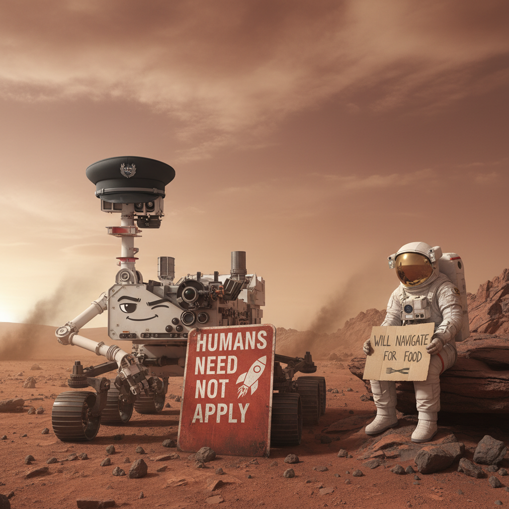 Humanity Finally Outsources Driving to AI… On Mars