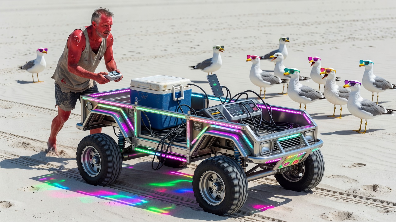 The $900 Disco Wagon: Because Using Your Human Legs at the Beach is for Peasants