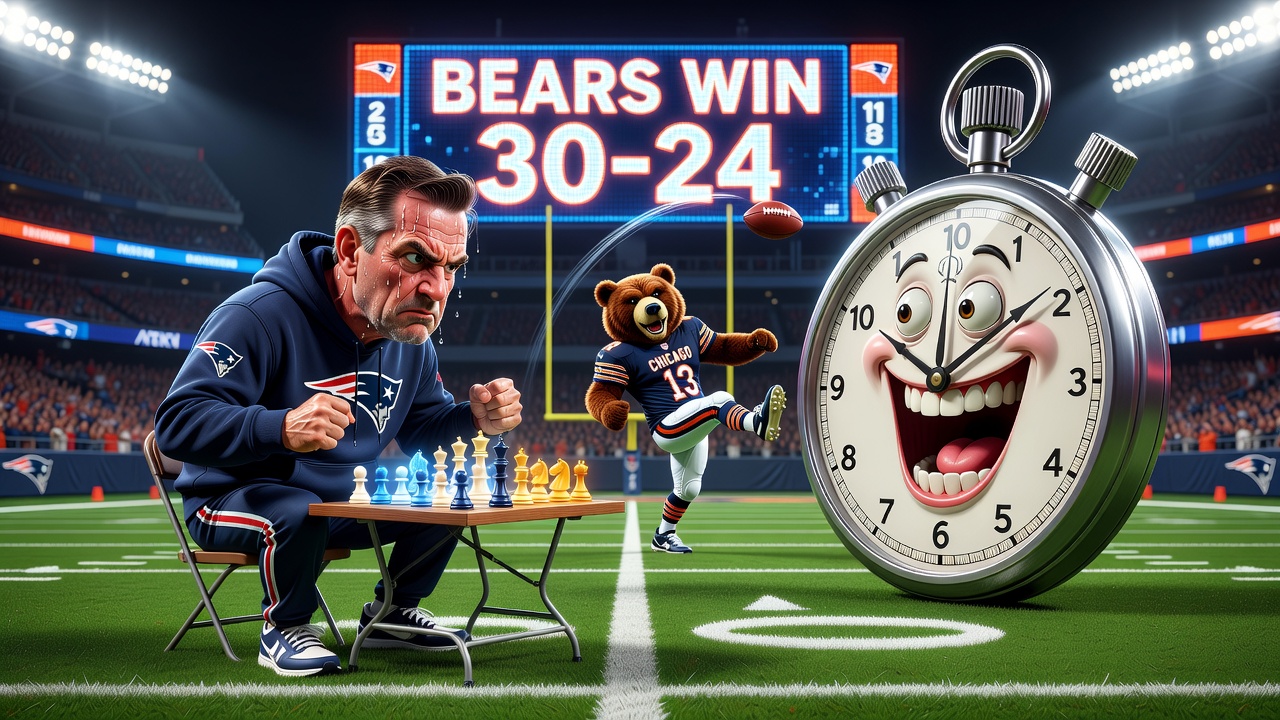 Mike Vrabel Plays 4D Chess Against the Game Clock, Still Loses to the Bears in Standard 3D Reality